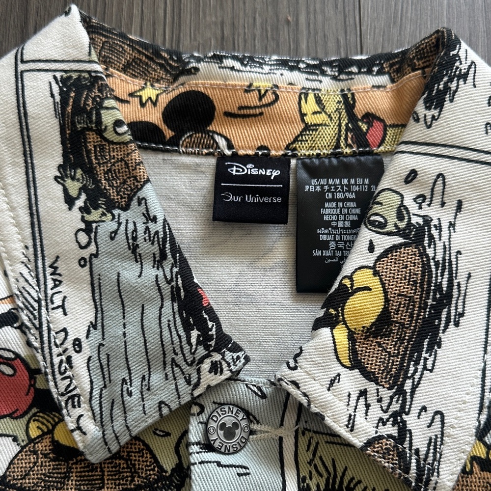 Disney Comic Print Jacket - Black, White, Yellow - Picture 4 of 6